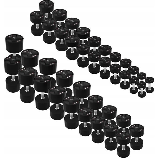 HPC SET ZESTAW HANTLI POLIURETANOWYCH 2 x 2.5 - 50 KG CPU - 1050 KG HMS