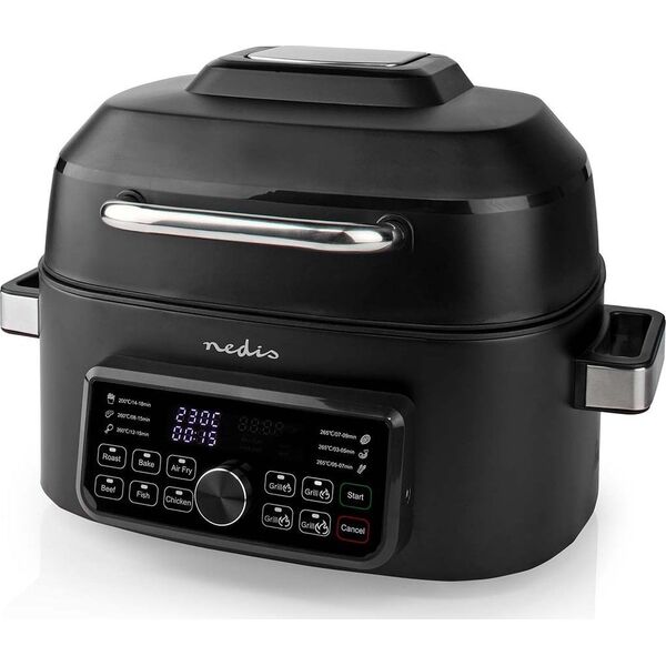 Φριτέζα αέρα Nedis Φριτέζα Nedis KAAFG600BK Μονό 6 l Αυτόνομη φριτέζα 1660 W Μαύρο 13840713 5412810441389