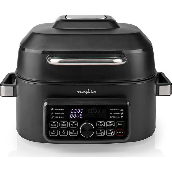 Φριτέζα αέρα Nedis Φριτέζα Nedis KAAFG600BK Μονό 6 l Αυτόνομη φριτέζα 1660 W Μαύρο 13840713 5412810441389