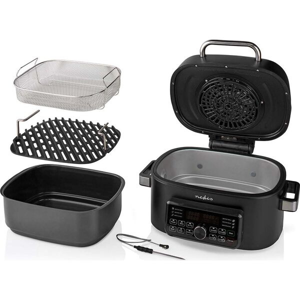 Φριτέζα αέρα Nedis Φριτέζα Nedis KAAFG600BK Μονό 6 l Αυτόνομη φριτέζα 1660 W Μαύρο 13840713 5412810441389