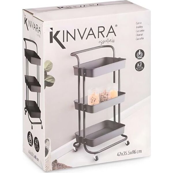 Ράφι Kinvara ESSENTIALS σε ρόδες, 42 x 35,5 x 86 cm 14195185 8430852142283
