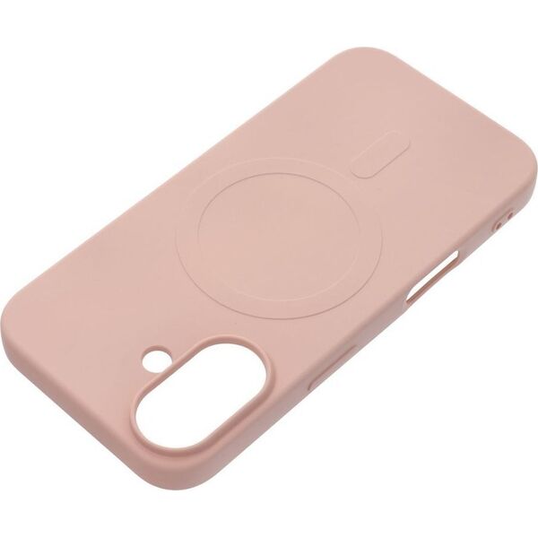 OEM SILICONE MAG COVER (μεγάλη τρύπα) συμβατό με MagSafe για IPHONE 16 Pro ροζ 14243225 5903400000000