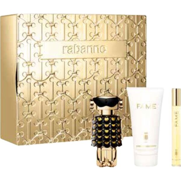 Zestaw Paco Rabanne Fame woda perfumowana 50ml + balsam do ciala 75ml + woda perfumowana 10ml