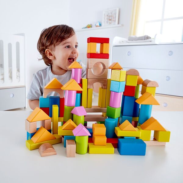 Hape HAPE mediniai blockeliai Build Up and Away, E0427 13784278 6943478005747