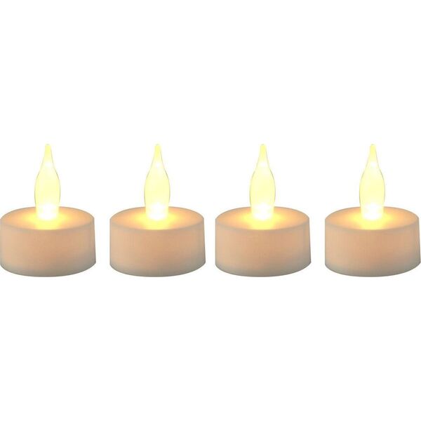 Affek Design ZESTAW 4 ŚWIECZEK TEA LIGHT LED TIMER BIAŁY