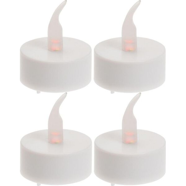 Affek Design ZESTAW 4 ŚWIECZEK TEA LIGHT LED TIMER BIAŁY