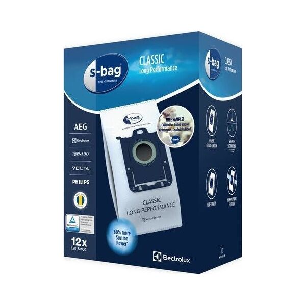 Τσάντα ηλεκτρική σκούπα Electrolux Electrolux Classic Long Performance E201SMCC S-Bag - pölypussi, 12 σετ 14165627 7319599033935