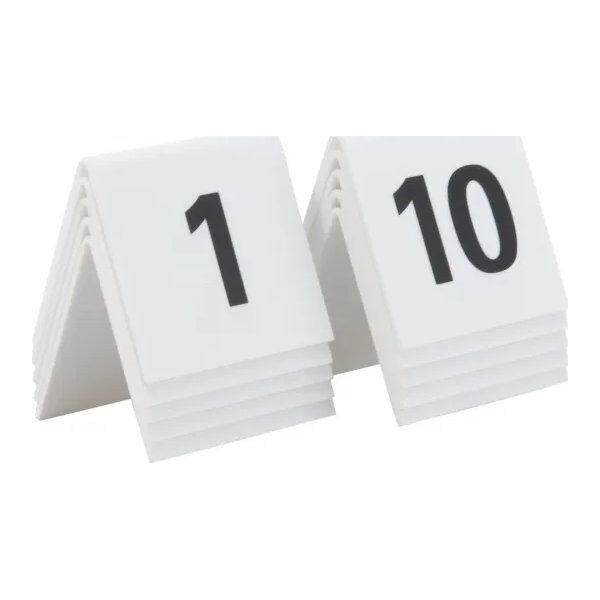 Securit Bordsskit Securit No. 1-10 5x4x5 cm Acrylic Hvid, 10 pcs/ps - (10 τμχ) 14170111 8718226498113