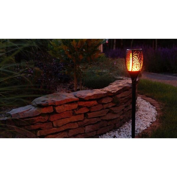 Saska Garden Lampa Ogrodowa Solarna Pochodnia Efekt Płomienia wys. 79cm, 33LED