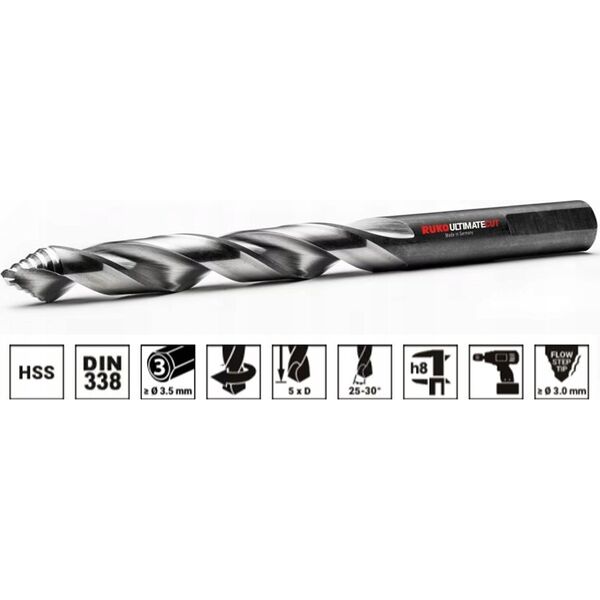 Τρυπάνι Sourcing Spiral RUKO HSS Flowstep 13,0 mm 13764631 4007140386106