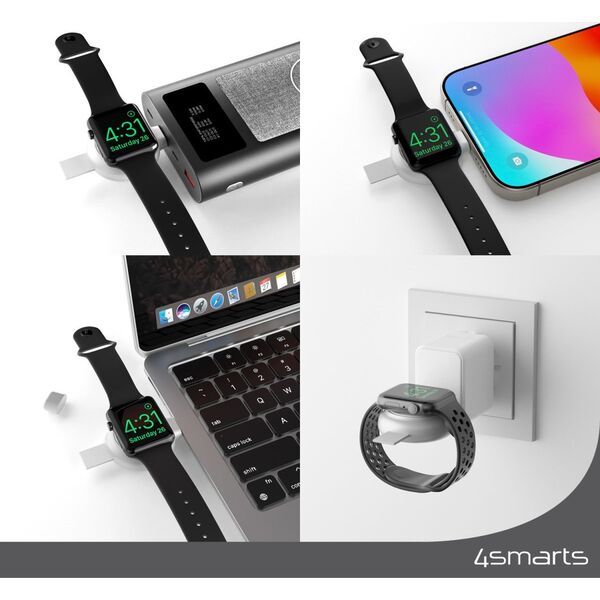 Φορτιστής 4smarts 4smarts Qi2 Ladestation Trident με MFi Fast Charger, λευκό 13782106 4252011908004