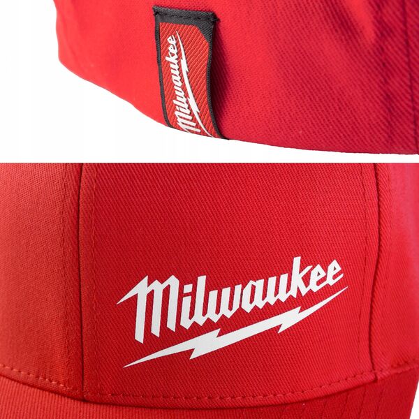 MILWAUKEE CZAPKA Z DASZKIEM CZERWONA L/XL