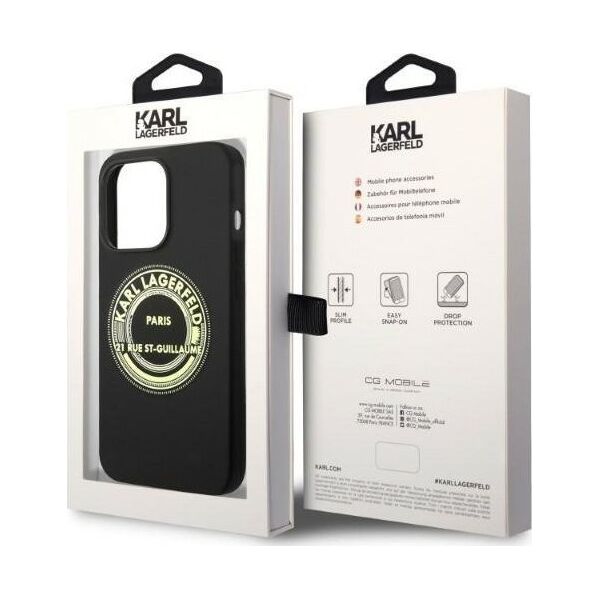 Karl Lagerfeld Karl Lagerfeld KLHCP14XSRSGRCK iPhone 14 Pro Max 6,7" hardcase czarny/black Silicone RSG NoSize