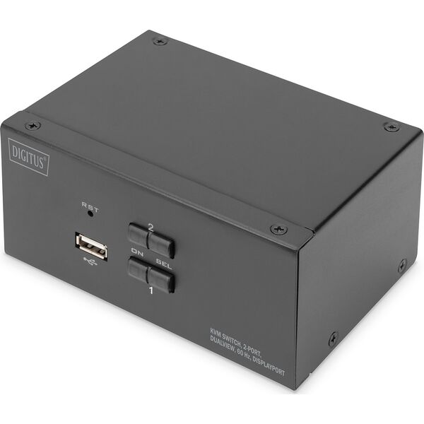 Digitus KVM Digitus Switch 2 Port, Dual Display, 4K, DP 13619914 4016032478133