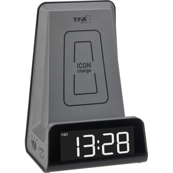 TFA TFA 60.2033.10 ICON Φόρτιση Ξυπνητήρι με φορτιστή 13671548 4009816038654