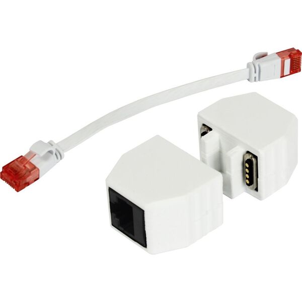 Σύστημα μετάδοσης σήματος AV Allnet ALLNET TP-TP Kupplung CAT6A Buchse 1:1 8-pol. RJ45 magnetische Sicherungskupplung Abwurfbuchse PoE με 10GBit 13691725 4038816193971