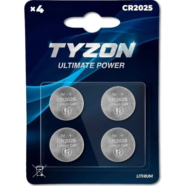 GP Tyzon CR2025 Μπαταρία λιθίου, 4 στ. 14169208 5708614547748