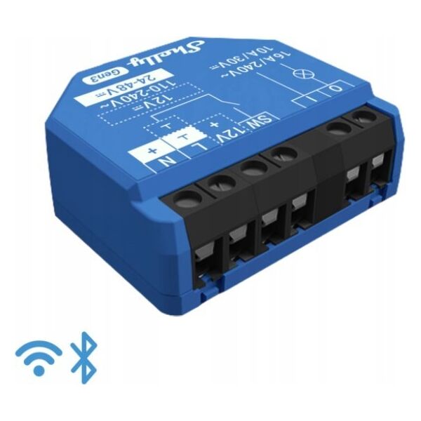 Σύστημα μετάδοσης σήματος AV Shelly Shelly Relais "1 Gen3" max 16A WLAN BT 13691605 3800235261767