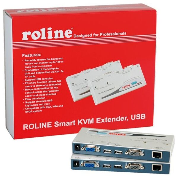 Καλώδιο επέκτασης Roline ROLINE Smart KVM μέσω RJ45, VGA, USB 13789563 7611990180028
