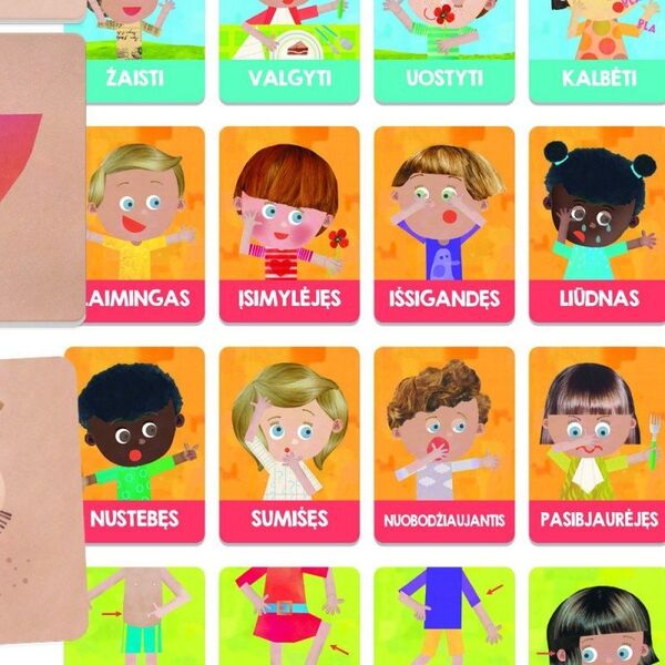 Τακτική HEADU Flashcards Συναισθήματα και ενέργειες Montessori (Στη λιθουανική γλώσσα.) 13930100 8057592352941