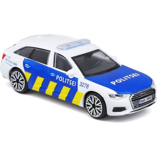 Bburago BBURAGO 1:43 μοντέλο αυτοκινήτου Audi A6 Avant Εσθονική αστυνομία, 18-30415EE 13583634 4752062154455