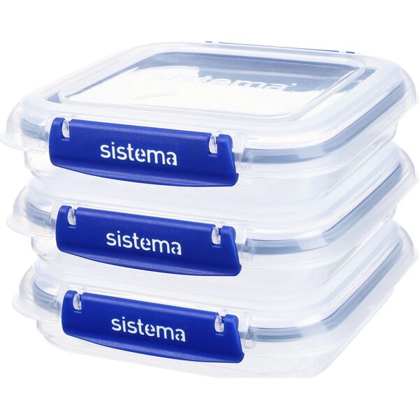 Sistema Sistema - Square Klip it Plus 3 συσκευασίες 520ml 13964455 9414202886439