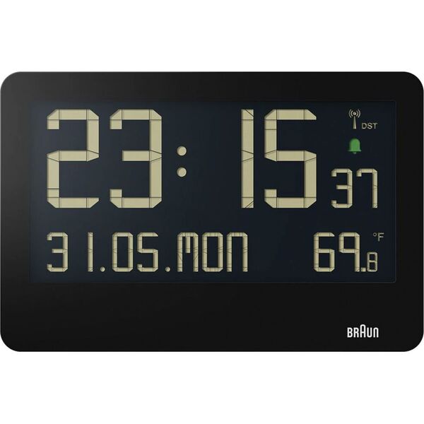 Braun Braun BC 14 μαύρο Ρολόι τοίχου ραδιοφώνου ψηφιακό 13965829 4007218677006