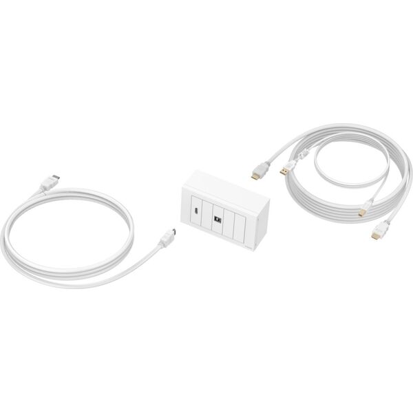 Vision VISION Techconnect Modulares AV-Panel with Kabeln - LEBENSLANGE GARANTIE - 5 Meter Kabel - 4K bei 60 Hz - Einfaches Paket zur Installation von Touchpanel-Displays or Projectoren - Enthalt britische Doppel-Gang-Raufpelzdmen 13967820 9792793000008