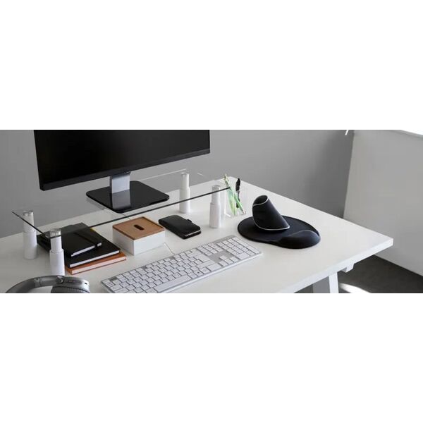 Jobmate Monitorstander Jobmate hvid m/glasplade 13973361 7392489055408