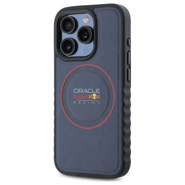 Red Bull RBHMP15L24PUILVR iPhone 15 Pro 6.1" hardcase navy blue/navy Leather Red Ring MagSafe