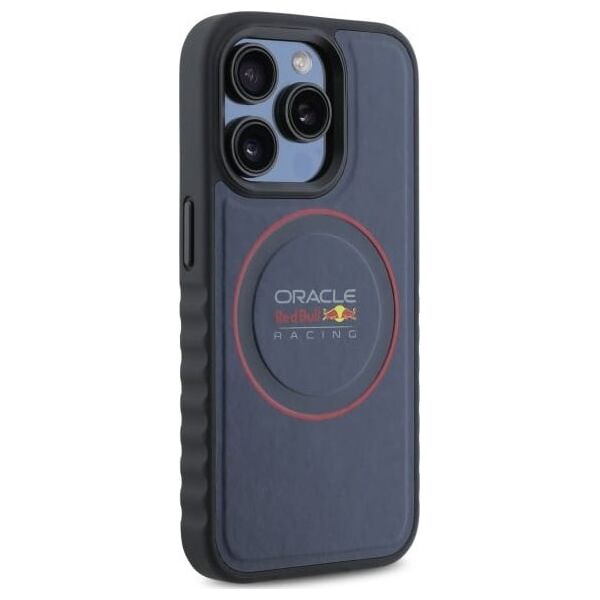 Red Bull RBHMP15L24PUILVR iPhone 15 Pro 6.1" hardcase navy blue/navy Leather Red Ring MagSafe