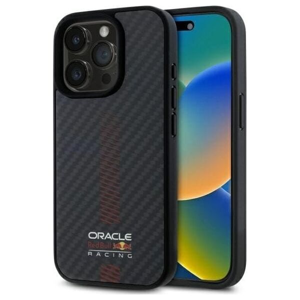 Red Bull RBHMP15L24CFGSMK iPhone 15 Pro 6.1" hardcase black/black Carbon Fiber Power Bar MagSafe