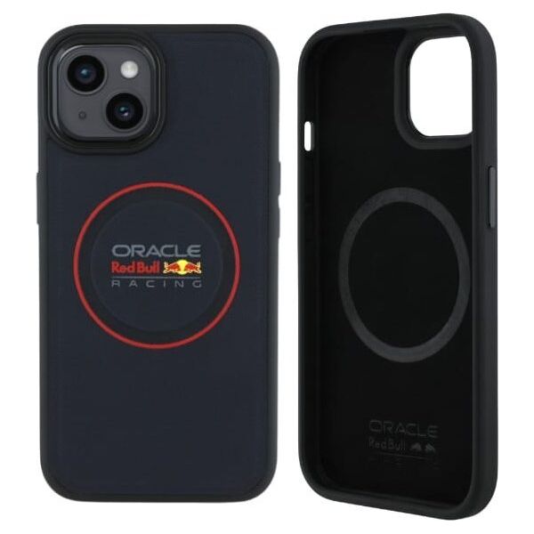 Red Bull RBHMP15S24PUILVR iPhone 15 6.1" hardcase navy blue/navy Leather Red Ring MagSafe