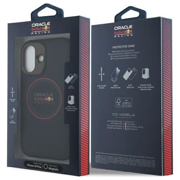 Red Bull RBHMP16M24PUILVR iPhone 16 Plus 6.7" hardcase navy blue/navy Leather Red Ring MagSafe