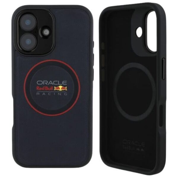 Red Bull RBHMP16M24PUILVR iPhone 16 Plus 6.7" hardcase navy blue/navy Leather Red Ring MagSafe