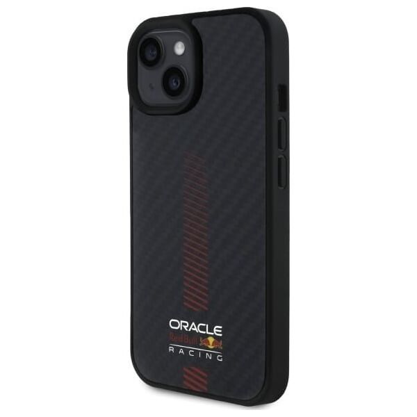 Red Bull RBHMP15S24CFGSMK iPhone 15 6.1" hardcase black/black Carbon Fiber Power Bar MagSafe