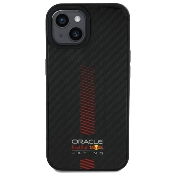 Red Bull RBHMP15S24CFGSMK iPhone 15 6.1" hardcase black/black Carbon Fiber Power Bar MagSafe