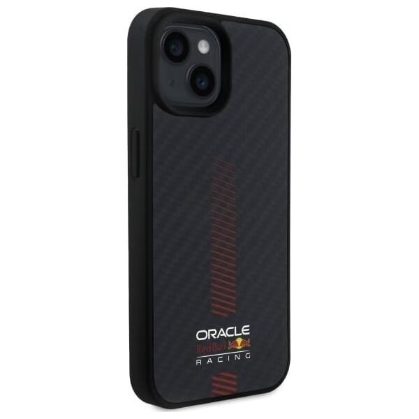 Red Bull RBHMP15S24CFGSMK iPhone 15 6.1" hardcase black/black Carbon Fiber Power Bar MagSafe