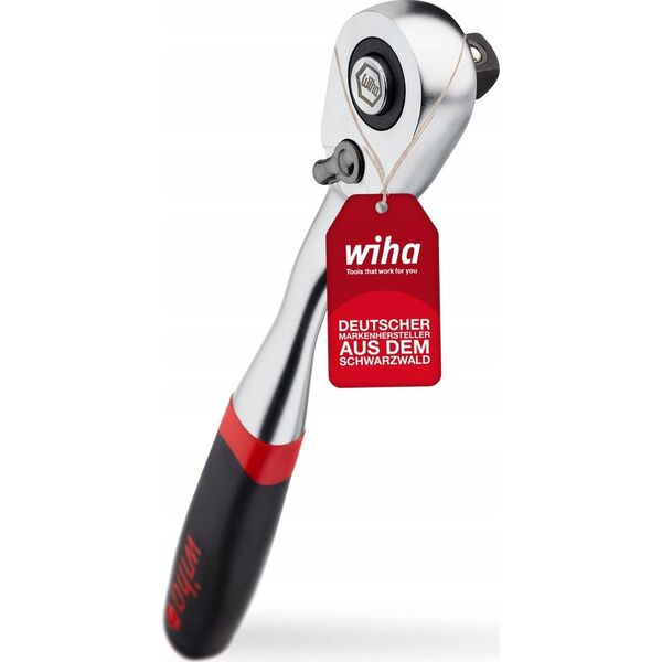 Wiha Wiha Umschaltknarre 1/2 Zoll mit Druckknopf und Kugelsicherung 13671889 4010995456276