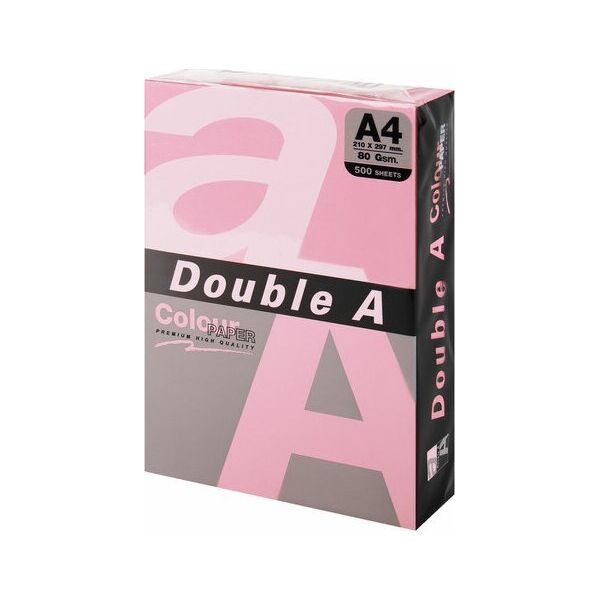 Double A Έγχρωμο χαρτί Double A, 80g, A4, 500 φύλλα, Ροζ 13831967 8858740000000