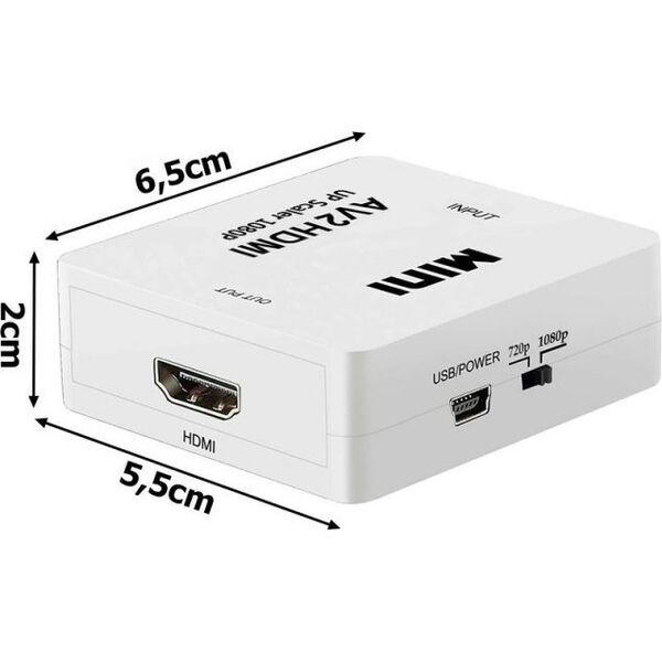AV Sourcing RCA - Μετατροπέας HDMI (+Audio) White 13899210 4752243050477