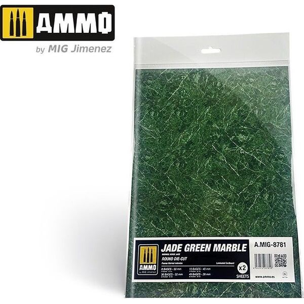 Vallejo Ammo: Jade Green Marble - Round Die-Cut (2) 13959074 8432074087816