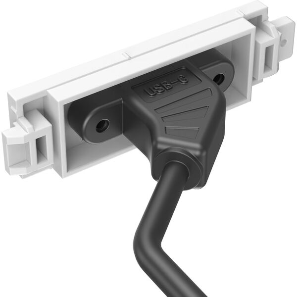 Vision VISION Techconnect Modulares AV-Abdeckblech - LEBENSLANGE GARANTIE - USB-C-Modul - "C" 3.1 Type-Buchse auf der Vorderseite - Ein Kabel mit 1 x HDMI-Kabel und 1 x USB-A 2.0-Buchsen be HDMI Hz - παρελθόν στο Techconnect-Rahmen - Kunststoff - wei 1335