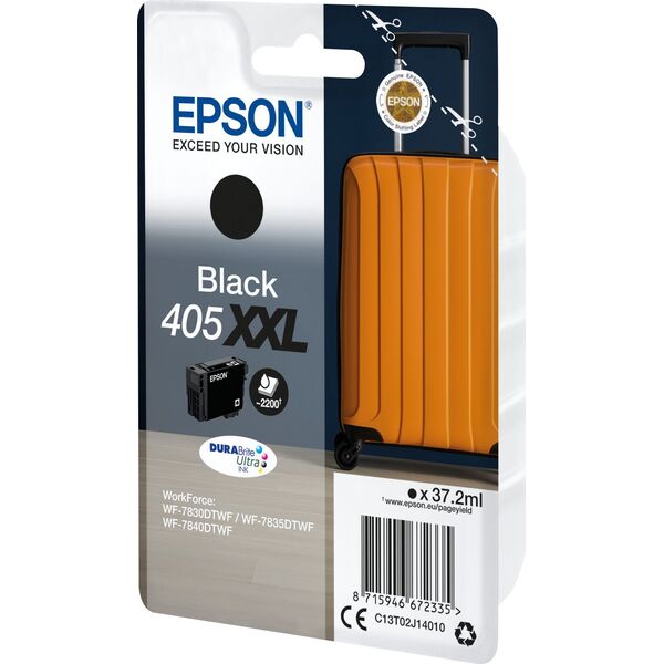 Μελάνι Epson Epson 405XXL - 37,2 ml - Grosse XXL - Schwarz - original - Blister mit RF- / akustischem Alarmsignal - Tintenpatrone - γούνα WorkForce WF-7830DTWF, WF-7835DTWF, WFTWF-74 13401652 8715946672342