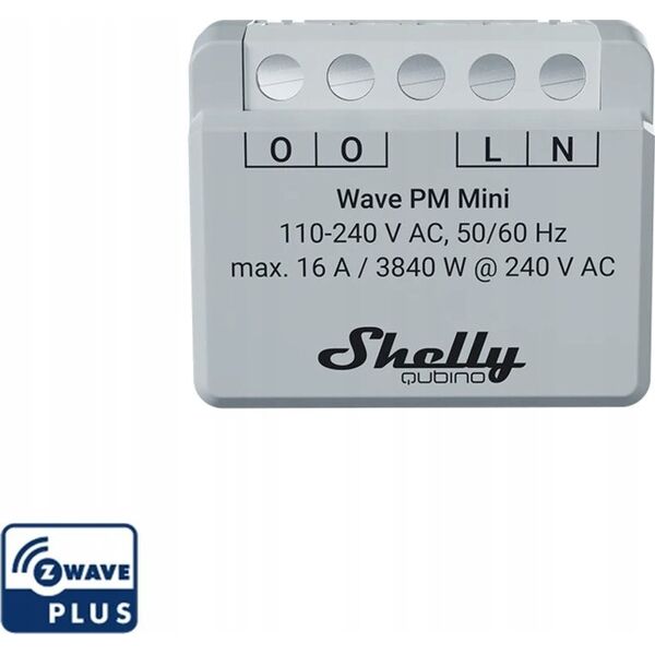 Shelly Shelly Qubino Wave PM Mini Smart Switch Grey 13471060 3800235269152