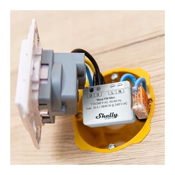 Shelly Shelly Qubino Wave PM Mini Smart Switch Grey 13471060 3800235269152