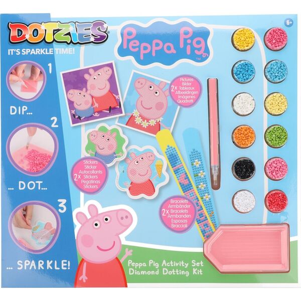 DIAMOND DOTZ DIAMOND DOTS kūrybinis rinkinys piešimas deimantais Peppa Pig, DTZ10.010 13783839 4895225928439