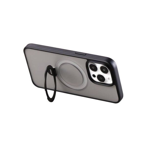 Joyroom Magnetyczne etui ochronne z uchwytem Joyroom JR-BP004 do iPhone 15 Pro (czarne)