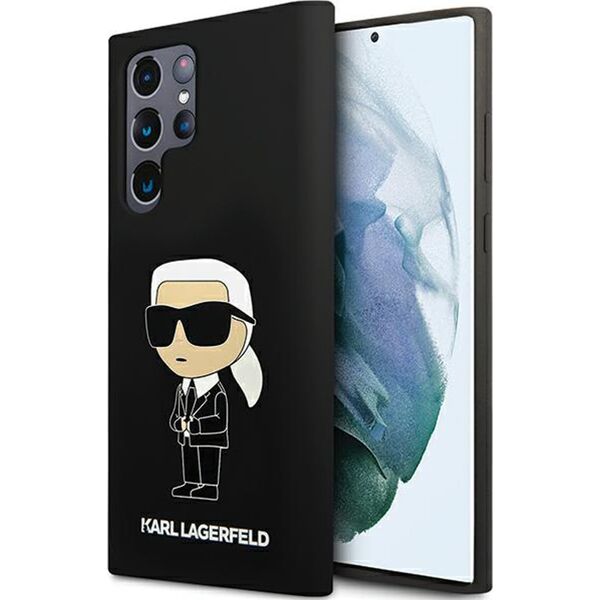 Karl Lagerfeld KLHCS24LSNIKBCK S24 Ultra S928 hardcase czarny/black Silicone Ikonik