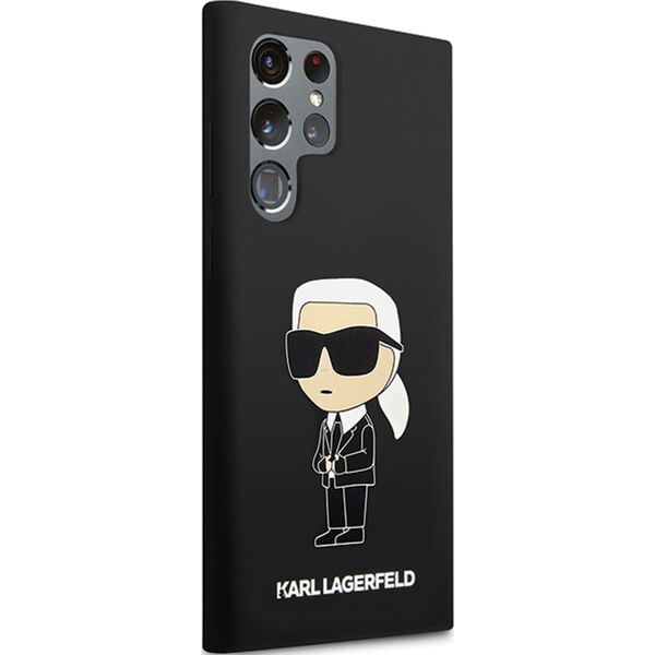 Karl Lagerfeld KLHCS24LSNIKBCK S24 Ultra S928 hardcase czarny/black Silicone Ikonik